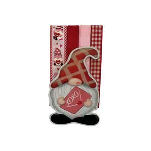Valentine Gnome Wreath DIY Ribbon & Sign Bundle – “XOXO” Kisses Edition 💌